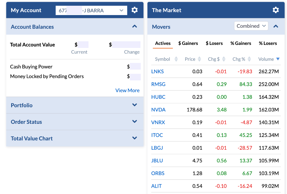 Área de cliente de Firstrade