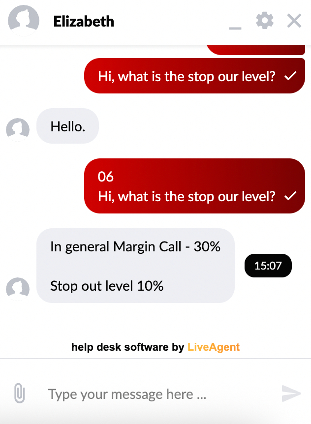 Conversación por chat en vivo con InstaForex
