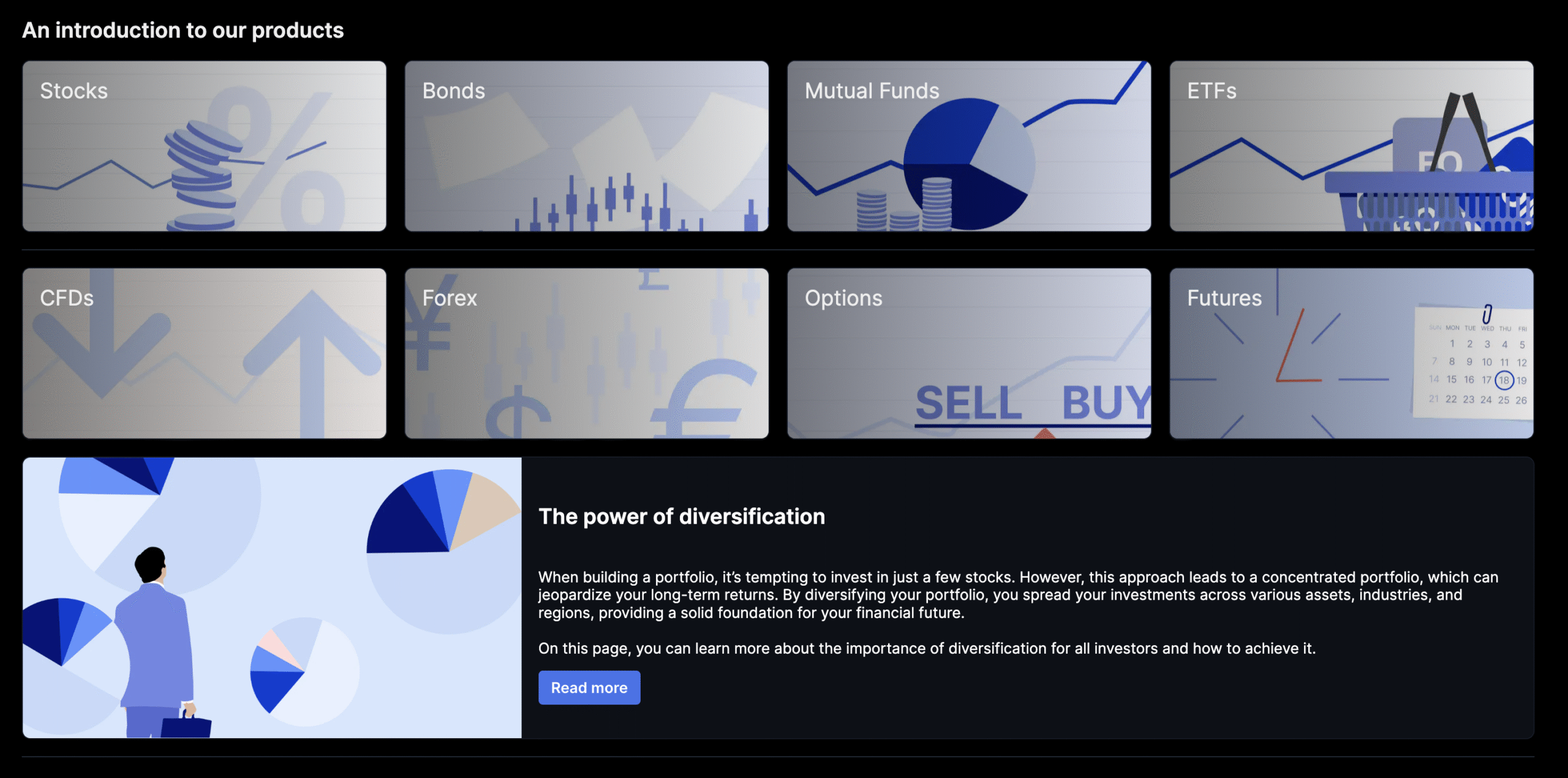 Screenshot showing Saxo education