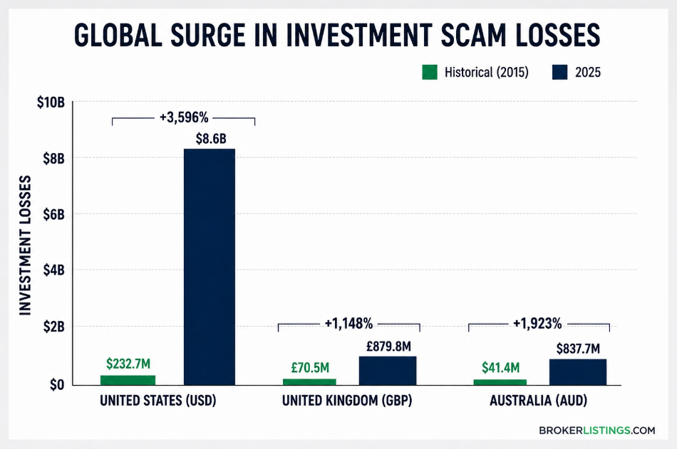 Chat showing surge in financial scams in US, UK and Australia