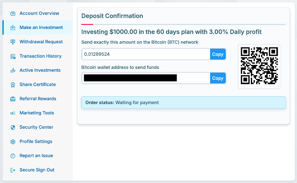 Winvest scam funding platform 
