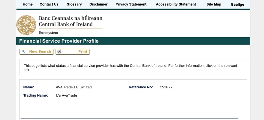AvaTrade's regulatory status with CBI