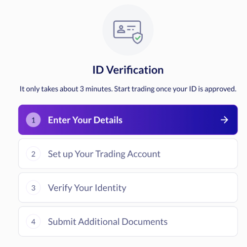 Registering for a Fusion Markets account