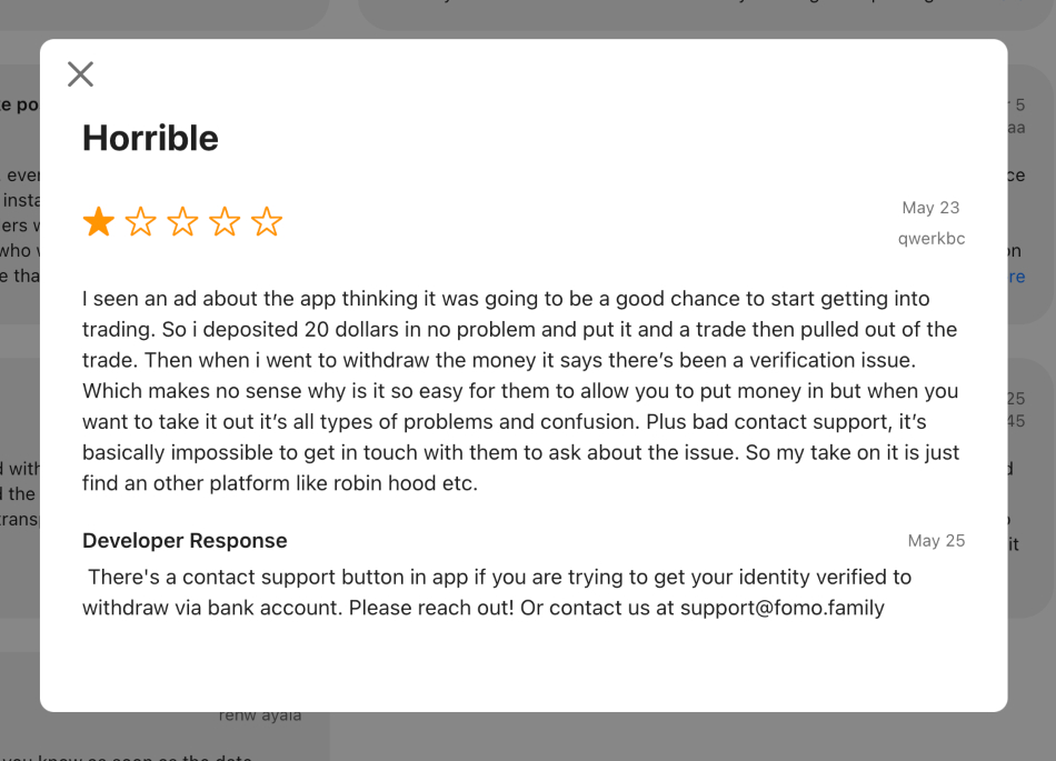 fomo app store review