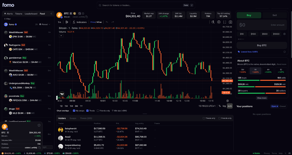 fomo trading platform