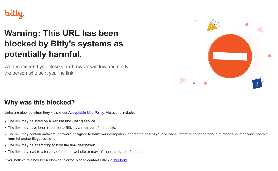 Banned Bitly referal link used by Zephgain