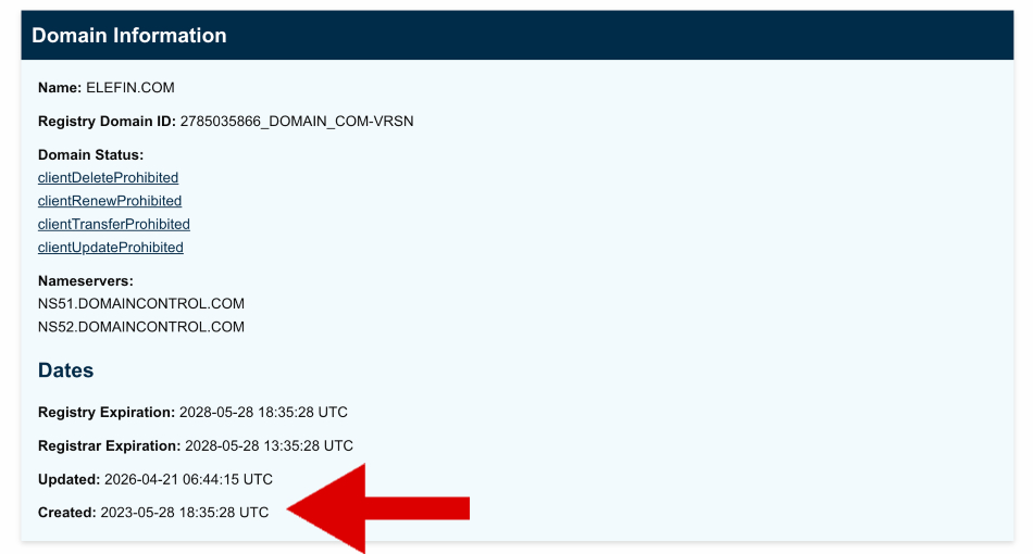 Elefin.com domain details