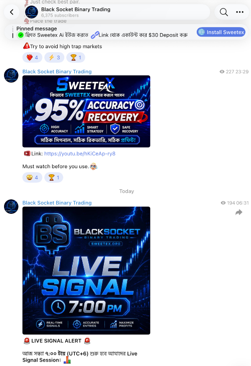 Sweetex Telegram binary trading signals