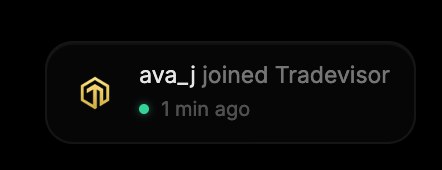 Tradevisor AI new joiner notifications