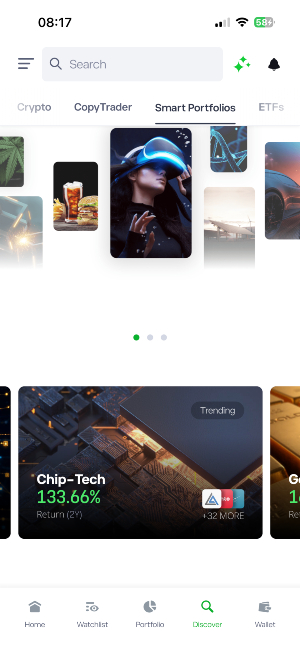 Smart Portfolios in the eToro app