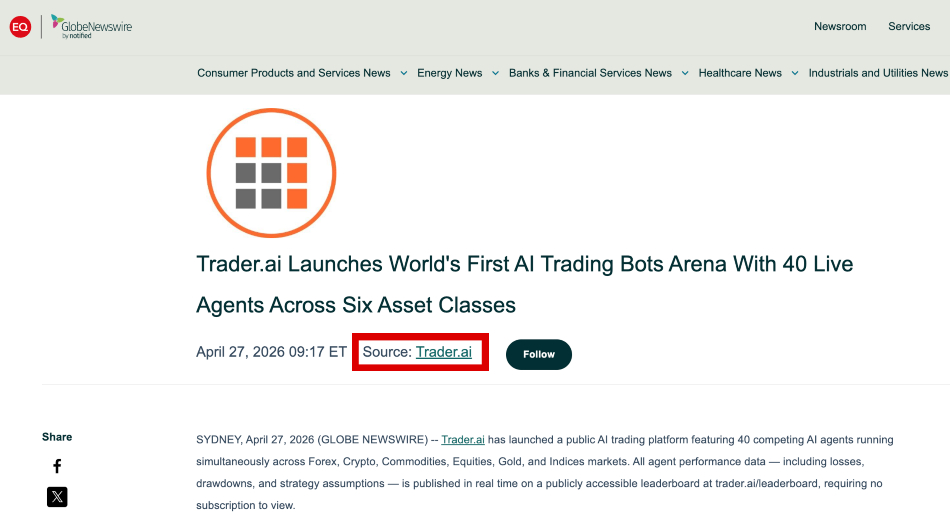 Sponsored post from Trader.AI on GlobeNewswire