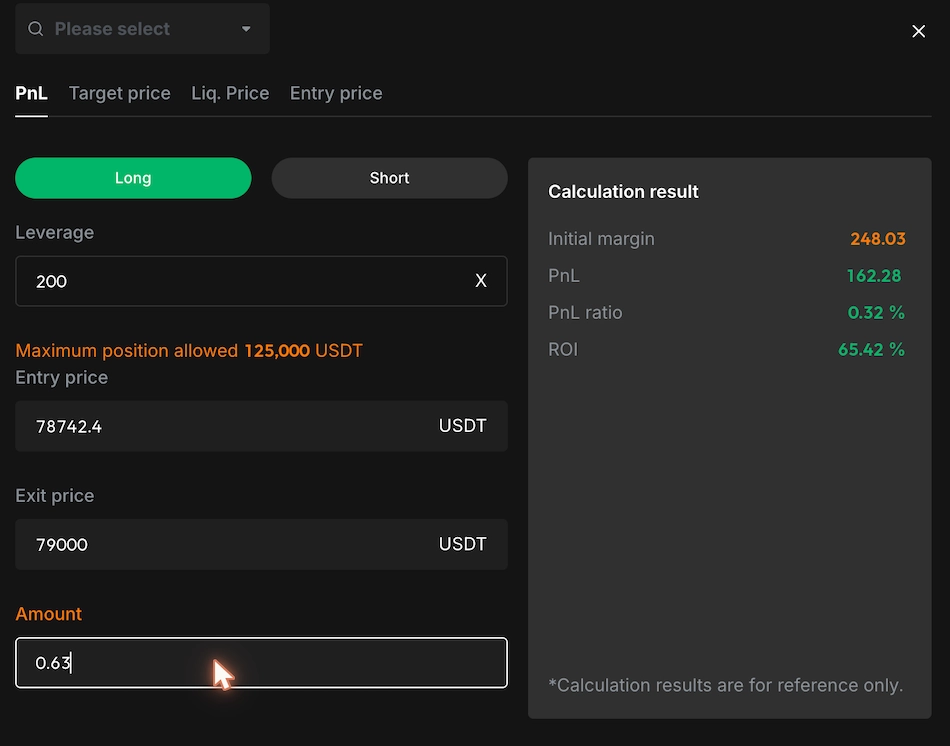 OrangeX crypto exchange profit and loss