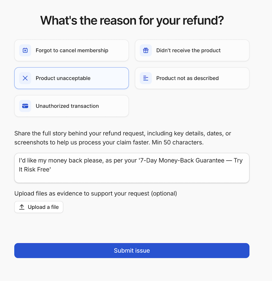 Requesting a TradingPilotAI refund