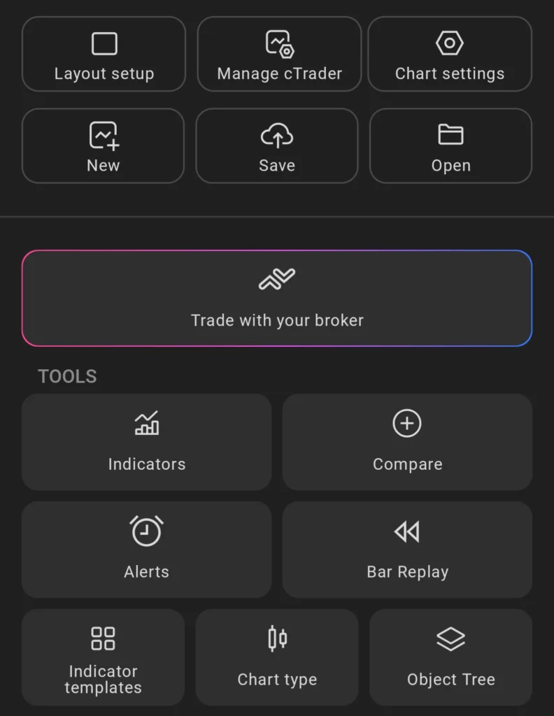 Connecting to a broker on TradingView app